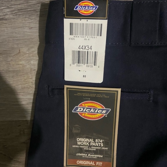 Dickies Men's 874 Navy Classic Original Fit Uniform Work Pants 44X34 NWT - Picture 11 of 12